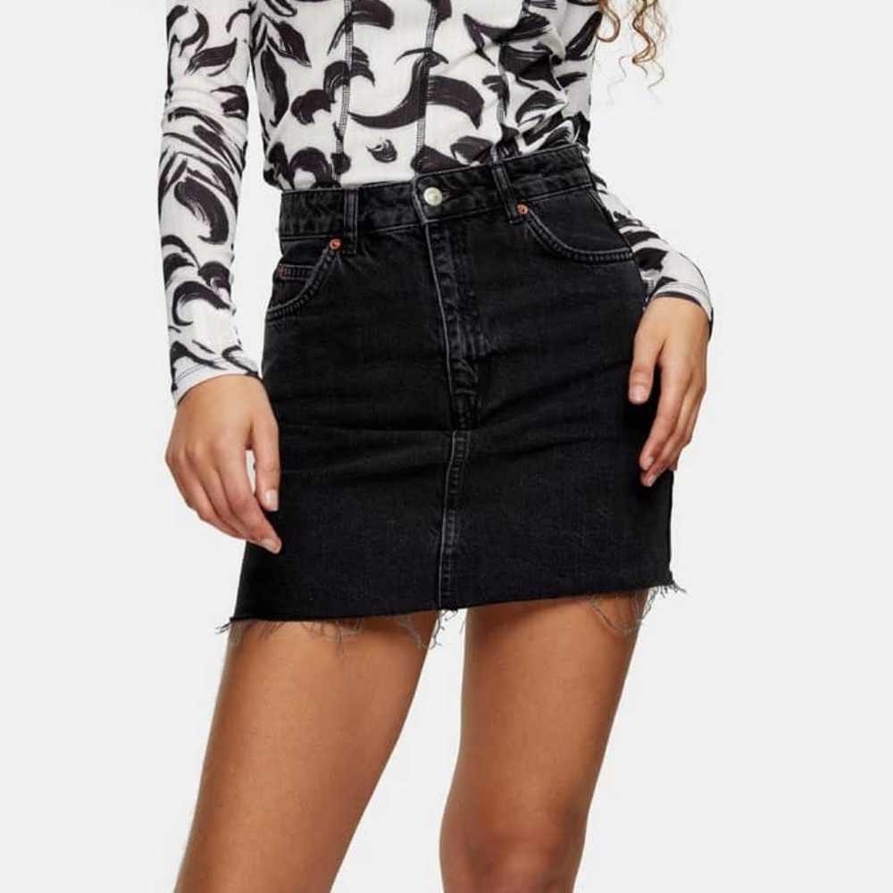 Topshop mini jean skirt
